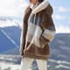 thumbnail image 3 of Gibobby Abrigo de peluche para mujer, Abrigo de Lana de Peluche para Mujer, Chaqueta con Capucha para otoño e Invierno, Sudaderas de Felpa cálidas Sueltas(Caqui,M), 3 of 5