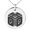 Silver, variant on Stainless Steel Letter Q Initial 3D Cube Box Monogram Engraved Small Medallion Circle Charm Pendant Necklace