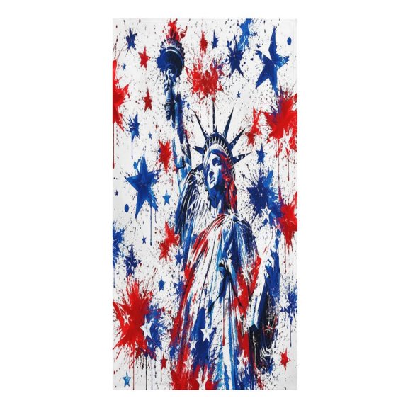RKSupls Liberty Splatter Stars Paint Microfiber Beach Towel Absorbent Compact Towels for Swimming Pool Beach Travel Things for Vacation Essentials Adult Gift,61.430.3Inch