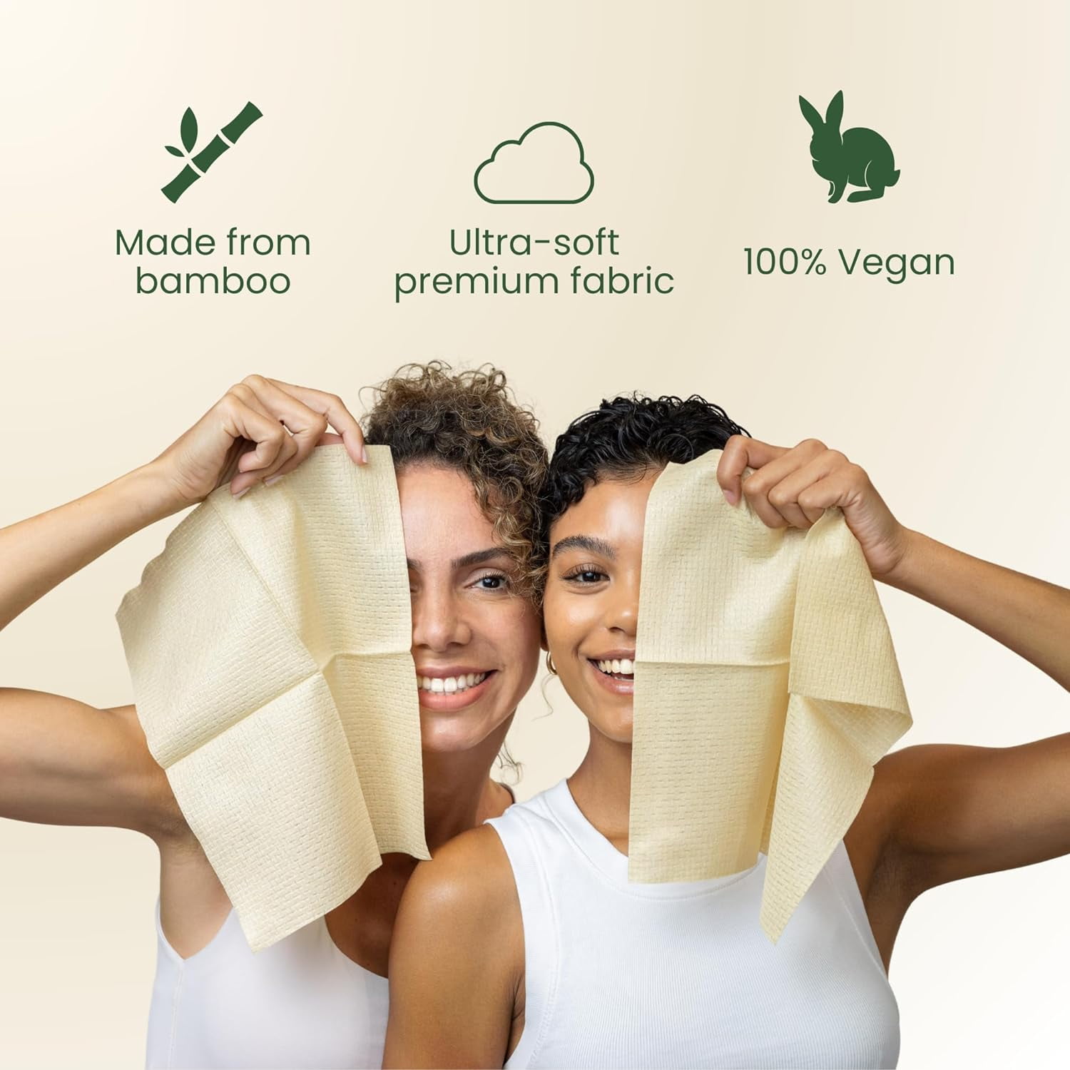 Clean Skin Club Bamboo Towels Size XL, Organic Disposable Face Washcloth