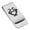 Silver, variant on Stainless Steel Taurus Zodiac Sign (Bull) Classic Slim Money Clip Credit Card Holder