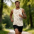 thumbnail image 5 of Sleeveless Shirts for Men Workout Tank Top Cotton Gym Muscle Shirt Moisture Wicking Athletic Summer Sleeveless Camo Top Complexion 5XL, 5 of 7
