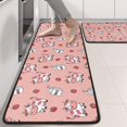 thumbnail image 2 of Kitchen Rugs Sets Of 2,Pink Cow Milk Strawberry Pattern Anti Fatigue Kitchen Mat Rugs Non Slip Washable,Decorative Kitchen Floor Mats for Kitchen,Sink,Laundry,17"x47"+17"x47", 2 of 5