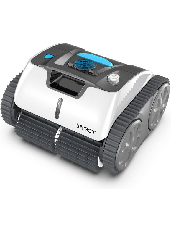 Wybot Robotic Pool Cleaner, Cordless Pool Vacuum with Wall Climbing Function for In Ground Pools up to 60ft in Length
