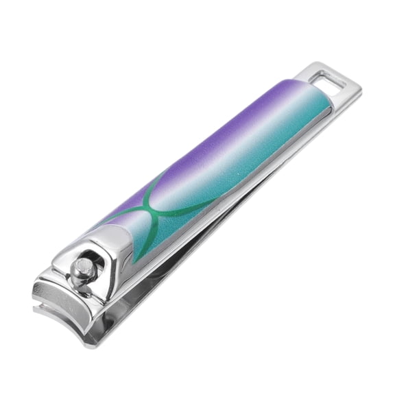 Unique Bargains 1 Pc Durable Long handle Nail Clippers Toenail Clippers Gradient Green Purple