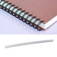 thumbnail image 1 of Iron Wire Double Loop Binding Spine, 6.4mm Diameter, 34 Teeth, 3:1 Pitch, 20 Sheets, 360 Degree Rotation, Nylon Coated, for Documents, Books, Notes, Reports, 1 of 7