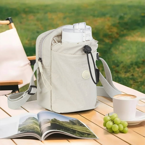 Bolsa de pecho multifuncional de nailon | Bandolera impermeable con múltiples compartimentos | Correa ajustable | Bandolera resistente para ciclismo, senderismo y uso diario