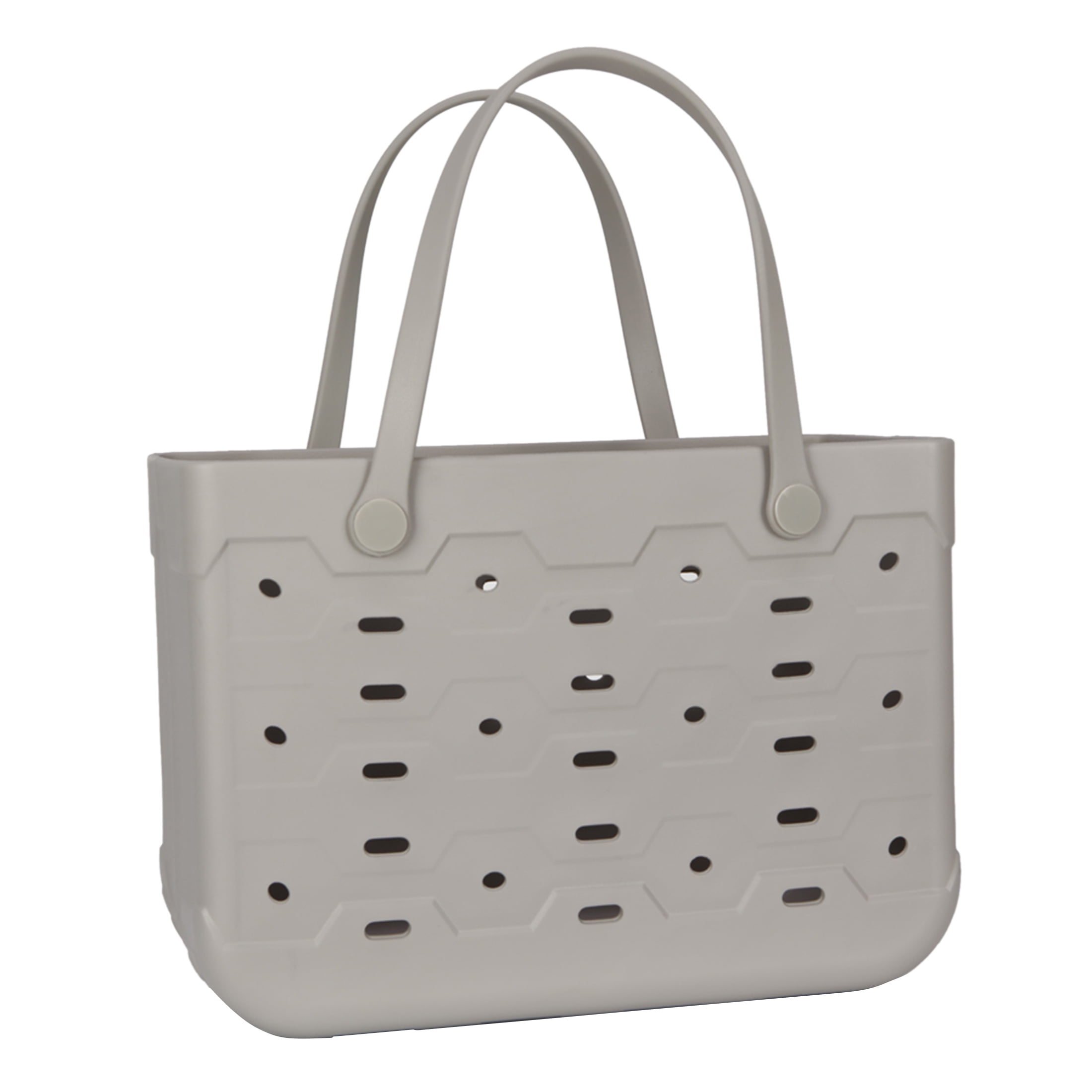 Mainstays Large All Purpose Flex Laundry Tote, Washed Stone – Waterproof & Washable – 18" W x 8.75" D x 13" H