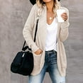 thumbnail image 5 of Aoochasliy Womens Cardigan Clothes Soild Long Sleeve Pocket Plush Long Knit Cardigan Sweater, 5 of 9