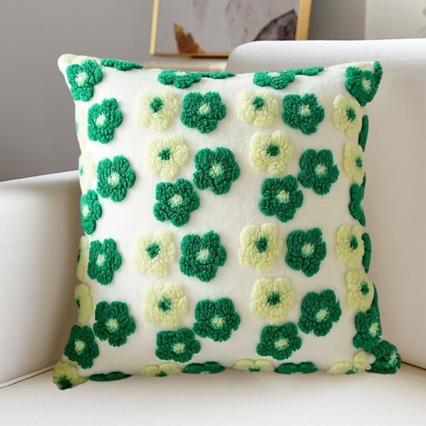 Flower Pillow Cover Faux Lambswool Cushion Cover Sofa Pillow Cushion