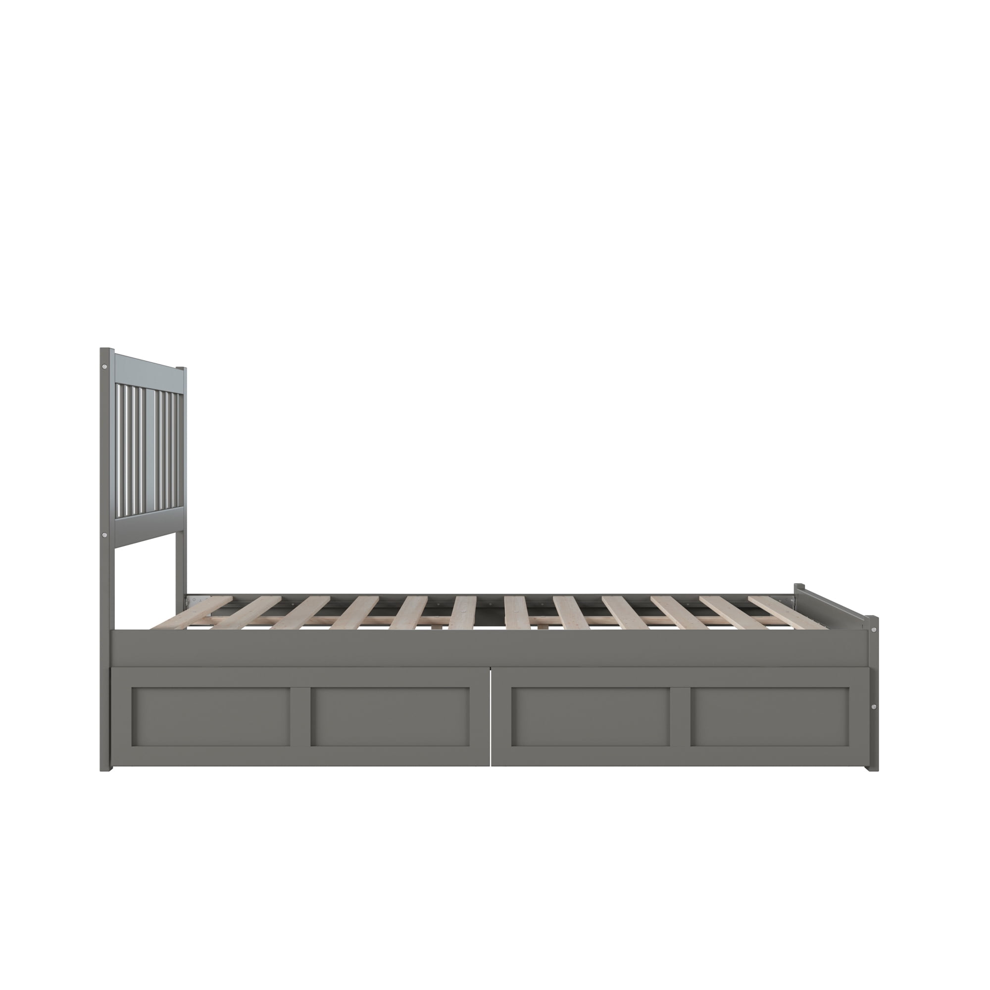 AFI Tahoe Full Wood Platform Bed with Headboard Footboard & 2 Storage Drawers, Grey