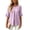 Purple, variant on WRFWUL Womens Elegant Button Blouses Casual Crewneck Tiered Ruffle Sleeve Shirts Loose Fit Curved Back Chiffon Tops