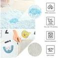 thumbnail image 6 of SKYSONIC Toilet Bathroom Rugs Sets 2 Piece, Cute Pattern Baby Animals Flowers Soft Absorbent Fluffy Toilet Mat Set Non-Slip Rubber Backing Bath Mats for Bathroom,16"x24"+20"x24", 6 of 7