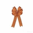 thumbnail image 2 of BSJJY 19.7" Style C Pumpkin Bow, Oversized Plaid Design with Warm Orange Tones, Built-In Attachment for Easy Mounting, Ideal for Wreaths, Tables, Fireplaces, or Gift Boxes, 2 of 6