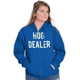 thumbnail image 4 of Hug Drug Dealer Funny Sarcastic Humor Unisex Fleece Graphic Zip Up Hoodie Brisco Brands 4X, 4 of 5