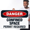 thumbnail image 2 of Danger Confined Space Permit Required Sign, OSHA Danger Sign, 24x36 Corrugated Plastic, 2 of 7