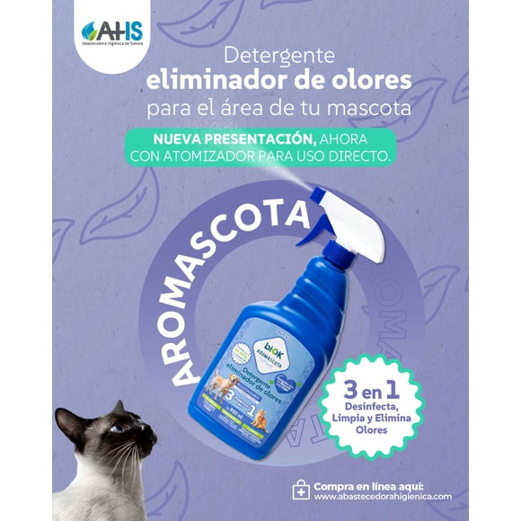Detergente eliminador de Aromas de mascotas uso directo - Aromascota 950ml Marca BIOK