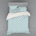 thumbnail image 2 of Ambesonne Moroccan Bedding Set 3 Pcs, Oriental Star Shape Motifs, Twin XL, Deep Sky Blue Ecru, 2 of 3