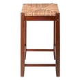 thumbnail image 3 of Winsome Wood Kaden Rush Seat Counter Stool Set, 24", Walnut Finish, 3 of 6