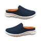 thumbnail image 5 of Qarigey 1 par de chanclas de estilo informal para mujer, zapatillas de verano de tacón plano transpirables de diseño Simple, sandalias para naranja azul talla 39 2piezas, 5 of 6