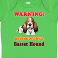 thumbnail image 4 of Inktastic Protected by a Basset Hound Funny Dog Boys or Girls Baby Bodysuit, 4 of 5