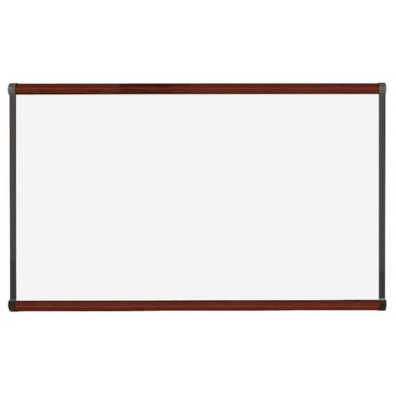 Best Rite Origin Trim TuF-Rite Dry Erase White Board - Mahogany Frame - 4' x 4'
