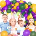 thumbnail image 2 of Kit de guirnaldas con globos PASOCON, morado, verde y dorado, 117 unidades, 2 of 9