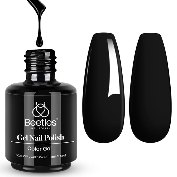 Esmalte de uñas en gel Beetles Audrey Black Color 15 ml Soak Off