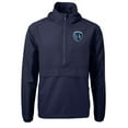 thumbnail image 2 of Men's-Cutter & Buck  Navy Sporting Kansas City Charter Eco Recycled Anorak Hooded Half-Zip Jacket, 2 of 3