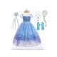 thumbnail image 3 of Disfraz de princesa Elsa para niñas, disfraz de Halloween, juego de rol, vestido de fiesta, vestido de malla con lentejuelas, vestido de cumpleaños, 3 of 5