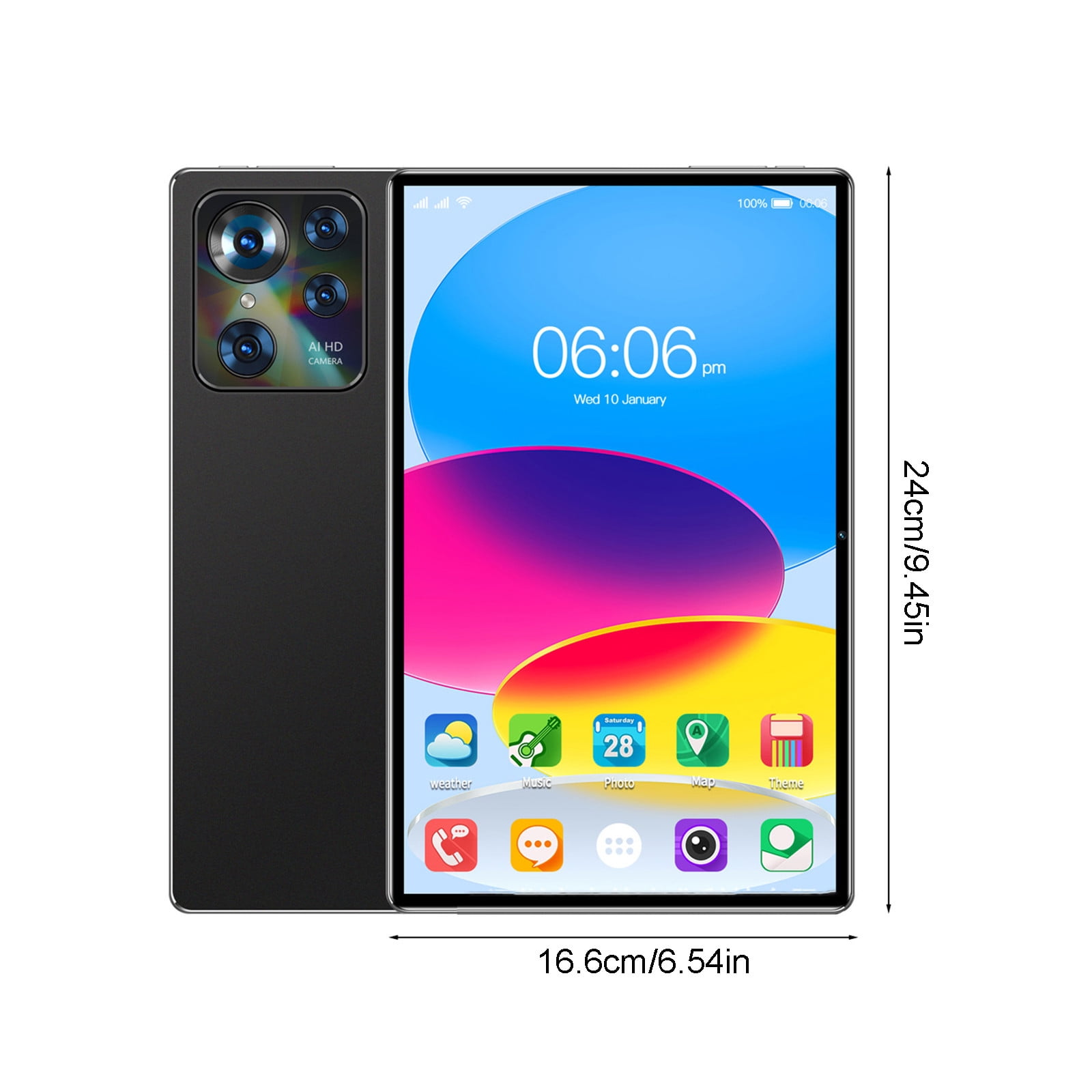 COM1950s 10.1 Inch Android Tablet with Cellular Calling, Dual SIM 5G WiFi Tablet Computer, 4GB RAM 32GB ROM Expandable Storage, Metal Body Tablet with Stylus Pen for Learning Gaming Office