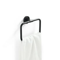 BUVLEOT Black Towel Ring, Bathroom Towel Holder, Modern Hotel Style Hand Towel Rack Wall Mounted, Matte Black, Brass,077050-MB Leo Seires