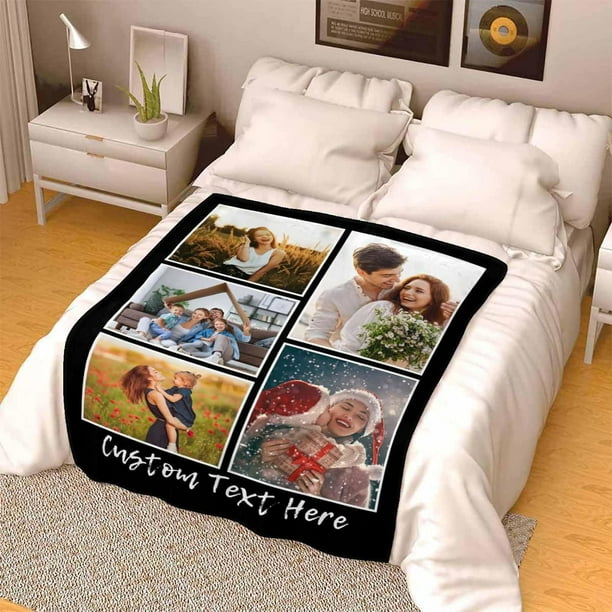 Personalized Blankets and Throws Photo Blanket Customized Using My Own Photos Customized Blanket Collage Blanket Customized