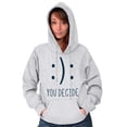 thumbnail image 4 of You Decide Happy Sad Emoticon Cute Hoodie Sweatshirt Women Men Brisco Brands 2X, 4 of 6