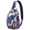 Floral Butterf, variant on Fashionable and Durable Sling Backpack with Tropical Marine Life and Abstract Sea Patterns, Multi-Layer Storage for Hiking, Travel, and Daily Outdoor Activities
