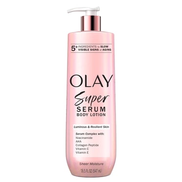 Olay Super Serum Body Lotion, 18.5 fl oz, Moisturizing Body Lotion for Dry Skin with Super Serum Complex to Slow Visible Signs of Aging