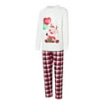 thumbnail image 3 of Votuleazi Christmas Family Pajamas Matching Set Elk Print Long Sleeve Tops and Plaid Pants Sleepwear, 3 of 8