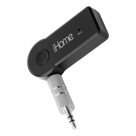 iHome 3.5mm Aux Connection Audio Receiver, Bluetooth Adapter, Built-In Mic, Compact Travel-Friendly