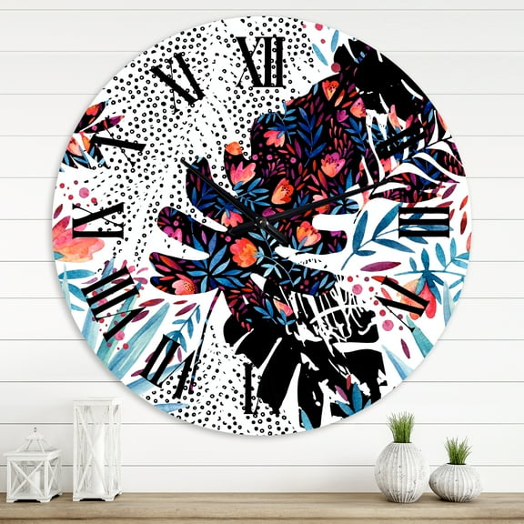 Designart 1 in Tropical Wall Clock