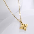 thumbnail image 6 of AOOOWER Celtic-Four Corner Knot Necklace Good Luck Pendant Necklace for Women Geometry Jewelry Witches Knot Charm Clavicle Chain, 6 of 17