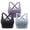 C, variant on KOERIM Women,'s Cross Back Sport Bras Padded Strappy Criss Cross Cropped Bras for Yoga Workout Fitness Low Impact,3PACK