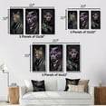 thumbnail image 4 of Designart "Stylish Cat in Fancy Blue Fashion Feline Elegance I" Animals Cat Framed Wall Art Set Of 3 - Pink Cat Frame Gallery Wall Set For Home Decor, 4 of 6