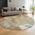 thumbnail image 6 of Addison Rugs Mayfield Premium Machine Washable Transitional Modern Beige Round Rug, 8' x 8', 6 of 6