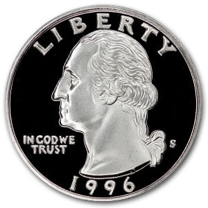 1996-S Washington Quarter Gem Proof