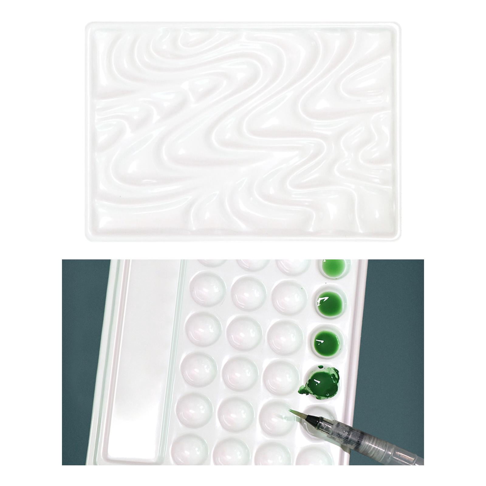 S SERENABLE Watercolor Imitation Porcelain Paint Tray Watercolor Supplies for Watercolor,Gouache, Acrylic and Oil Paint - 21x14.8CM