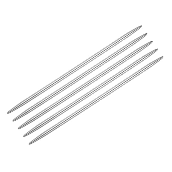 Uxcell 5Pcs Knitting Needle 4mm Diameter 5.9 Inches Length Stainless Steel