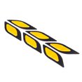 thumbnail image 4 of Pegatina reflectante para puerta de coche de 6 uds, pegatina de advertencia antiarañazos, pegatina reflectante de estilo de fibra de carbono para coche, motocicleta y camión(C (amarillo)), 4 of 14