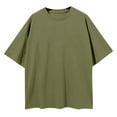 thumbnail image 4 of Women's T-Shirts Basic Tops Oversized Back Print Short Sleeve Crewneck Y2k Clothes, 4 of 5