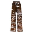 thumbnail image 4 of WXLWZYWL Pajama Pants Women Casual Plus Size Christmas Santa Claus Snowflake Print Trousers Drawstring Waist Comfy Yoga Pants, 4 of 4
