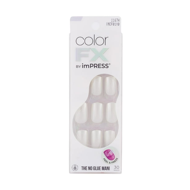 Press On Nails KISS Impress Color FX No Glue Mani, 30 unidades